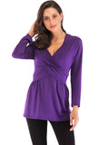 Solid Elegant Long Sleeve Top