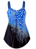 Feather Printed Swimsuit Set