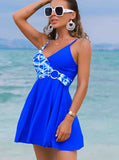 Strap U-Neck Elegant Classic Swimdresses