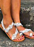 Lace Romantic Flower Decorative Summer Sandals