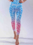 Gradient Printed High Waist Sports  Pants