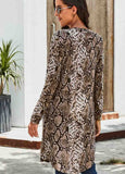 Snake Print Long Cardigan