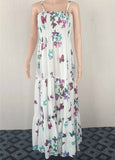 Colorful  Printed Tube Top Maxi Dress - soofoom.com