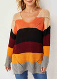 Color Block Long Sleeve Sweater