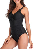 Solid One-piece Swimwear