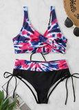 Tie Dye High Waisted Bikini Set