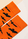 Halloween Bat Pattern Socks