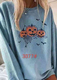 Halloween Pumpkin Print Long Sleeve T-Shirt