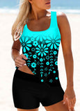 Ombre Printed Tankini Set