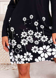 Floral Print Shift  Elegant Tunic Dresses