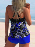 Printed Straps Tankini Set