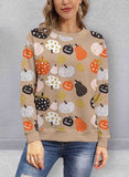 Halloween Print Long Sleeve Sweatshirt