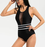 Stripe U-Neck Sexy Elegant Beautiful Cute One-piece Swimsuits - soofoom.com