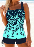 Printed Wide Strap Tankini Set