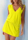 V-Neck Halter Beach Dress