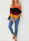 Color Block Long Sleeve Sweater