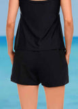 Black Flared Tankini Set