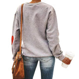 Long Sleeve Print Pullover Sweatshirt