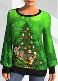 Christmas Snowflake Print  Sweatshirt