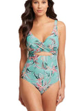 Floral Printed Back Sling One Piece Swimwear