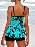 Printed Wide Strap Tankini Set