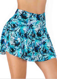 Printed High Waist Swimwear Pantskirt