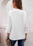 Lace V-neck Pullover Blouse