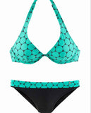 Dot Push Up Strap Sexy Bikinis Swimsuits - soofoom.com