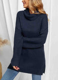 Navy Cozy Long Sleeves Turtleneck Sweater