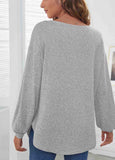 Decorative Button Long Sleeve T Shirt