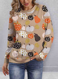 Halloween Print Long Sleeve Sweatshirt