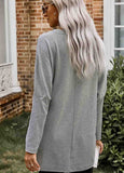 Gray Longline Pocketed Top