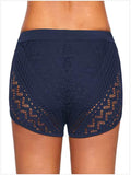 Lace Panel High Waist Swimwear Shorts