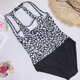 Print Strap Elegant Vintage One-piece Swimsuits - soofoom.com