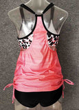 Copy of Side Ruched Splicing Two-Piece Tankini Set