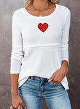 Knited Round Neck Long Sleeve T-shirt