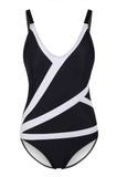 Spaghetti Strap V Neck One Piece Swimwear