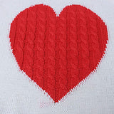 Cute Heart Print Knitted Sweaters