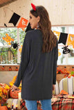 Pumpkin Print Side Pocket Halloween Tunic Top