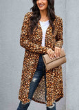 Classic Leopard Print Long Sleeve Cardigan