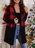 NEW ! Plaid Print Long Sleeve Cardigan