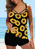 Sunflower Printed Tankini Set