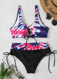 Tie Dye High Waisted Bikini Set