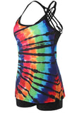 Tie Dyed Printed Tankini Set