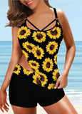 Sunflower Printed Tankini Set