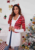 Christmas Print Long Sleeve Cardigan