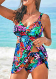 Floral Printed Halter Tankini Set Swimwear