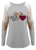 Valentine's Day Stitching T-shirt