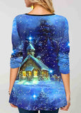 Christmas Print Crew Neck T-shirt