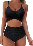 High Waist  Bandage Bikini Set